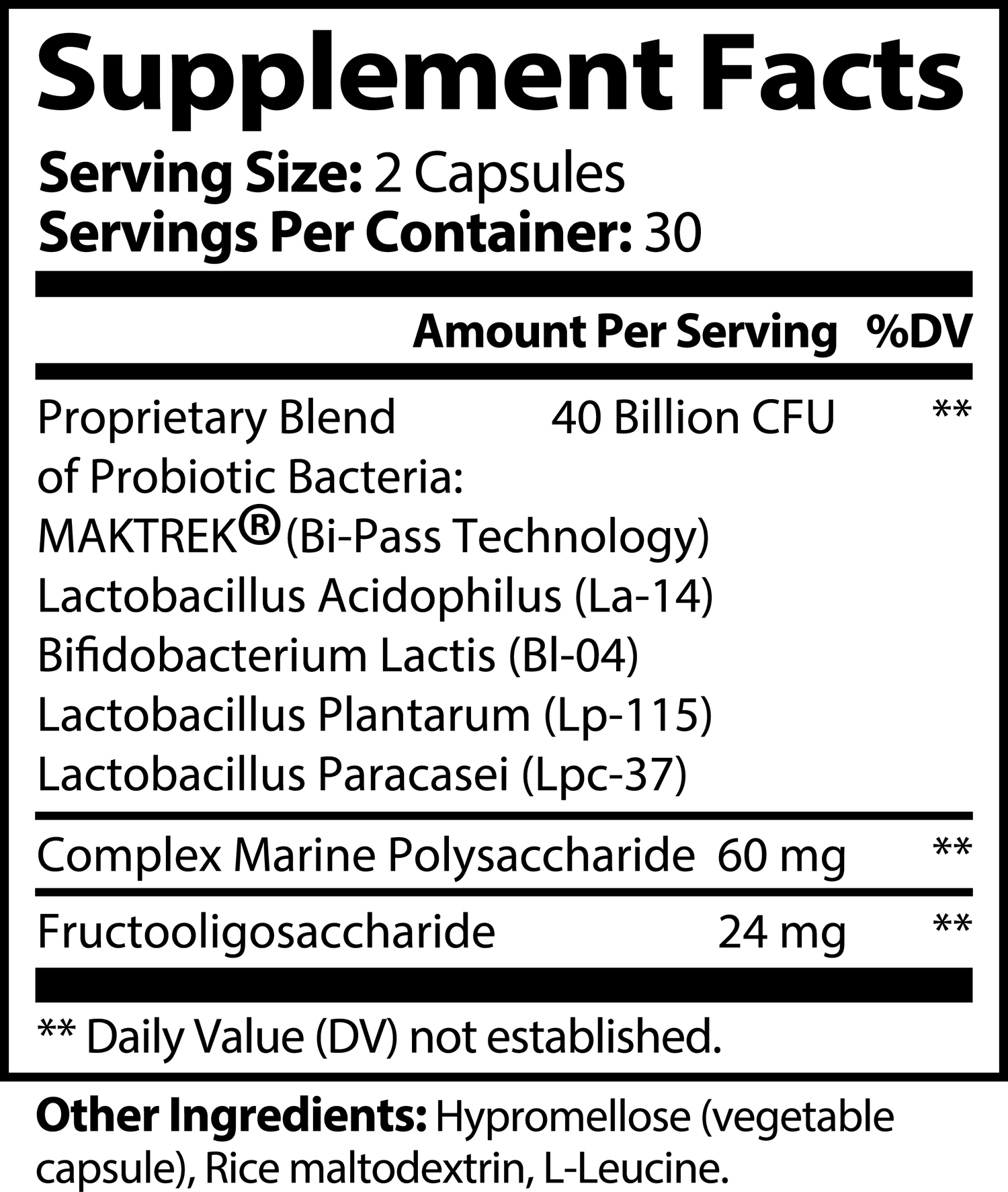 GutHarmony Probiotic 40 Billion